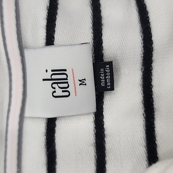 Cabi black and white striped top, size M - Picture 4 of 8